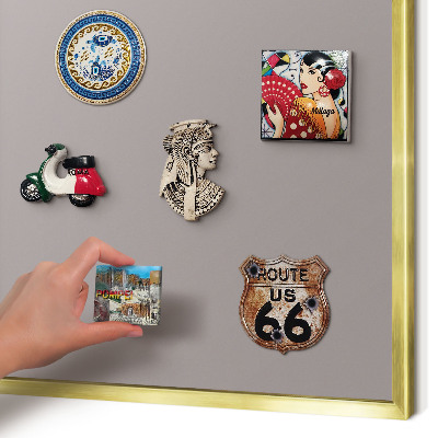 Lavagna magnetica per calamite souvenir in colore oro Grigio cenere