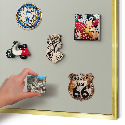 Lavagna magnetica per calamite souvenir in colore oro Grigio neutro