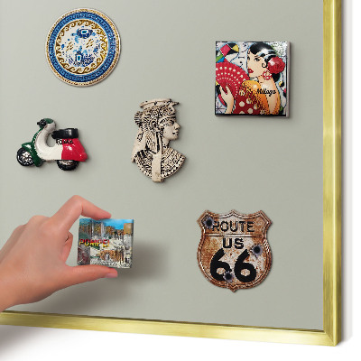 Lavagna magnetica per calamite souvenir in colore oro Grigio neutro