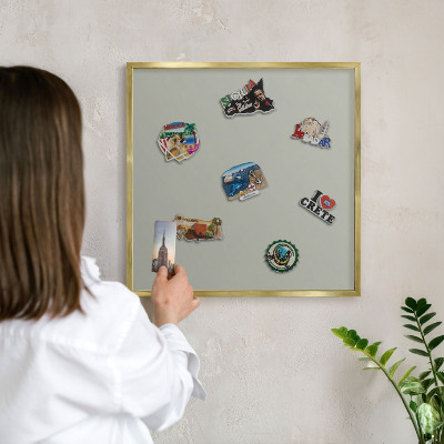 Lavagna magnetica per calamite souvenir in colore oro Grigio neutro