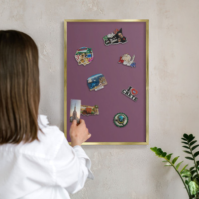 Lavagna magnetica per calamite souvenir in colore oro Colore viola