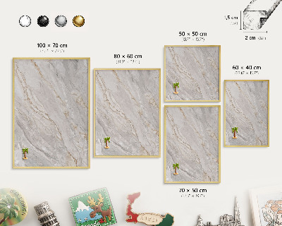 Lavagna magnetica per calamite souvenir in colore oro Eleganza del marmo