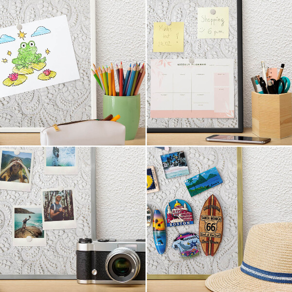Lavagna magnetica per calamite souvenir in colore oro Eleganza traforata