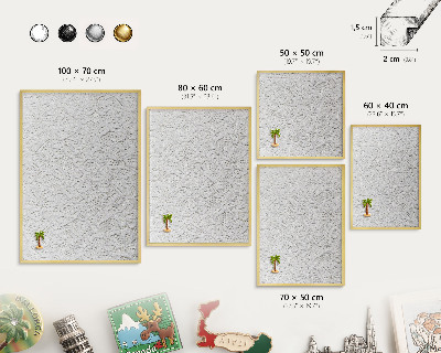 Lavagna magnetica per calamite souvenir in colore oro Eleganza traforata