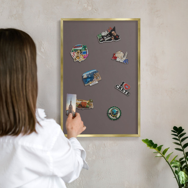 Lavagna magnetica per calamite souvenir in colore oro Marrone sbiadito