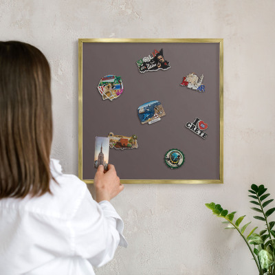 Lavagna magnetica per calamite souvenir in colore oro Marrone sbiadito