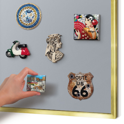 Lavagna per calamite delle vacanze con cornice dorata Grigio delicato