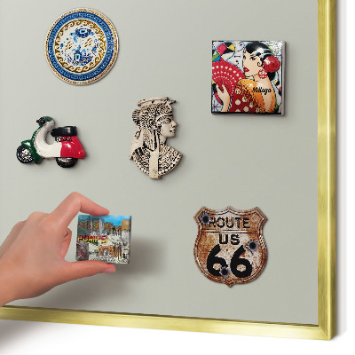 Lavagna magnetica per calamite souvenir in colore oro Grigio caldo