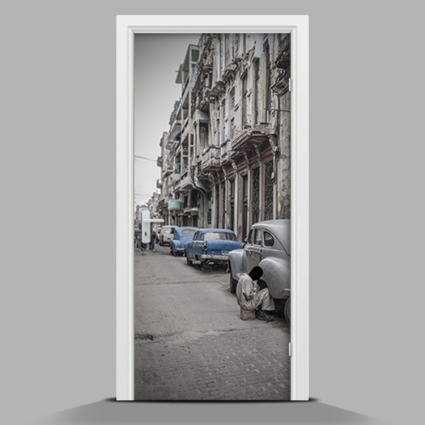 Sticker porta con motivo ispirato agli anni '50