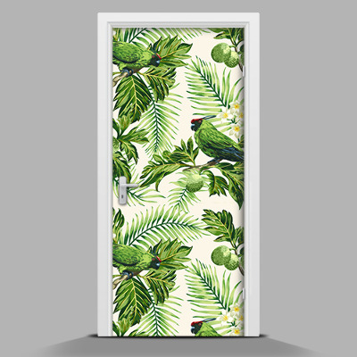 Adesivo per porta Fiori tropicali