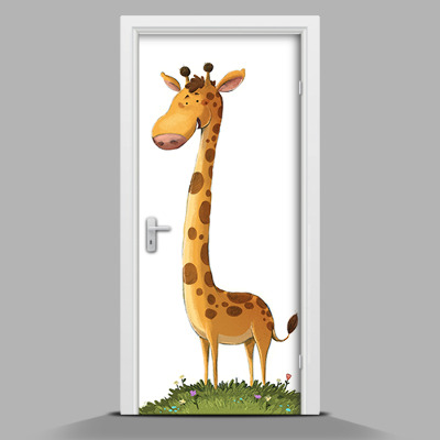 Adesivo per porta Giraffa