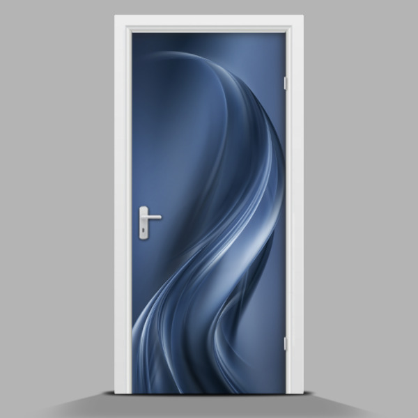 Adesivo per porta interna Astrazione blu