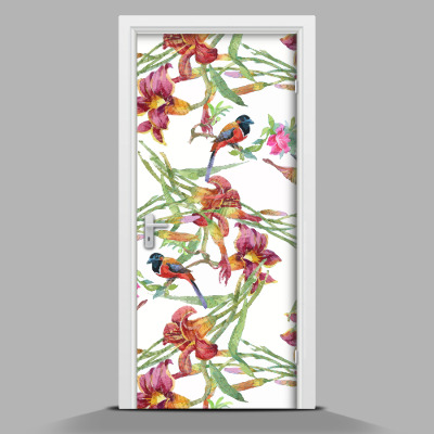 Sticker porta Uccelli tropicali