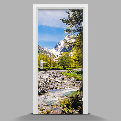 Sticker porta Paesaggio montano