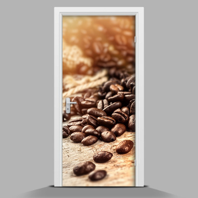 Adesivo per porta interna Chicchi di caffè