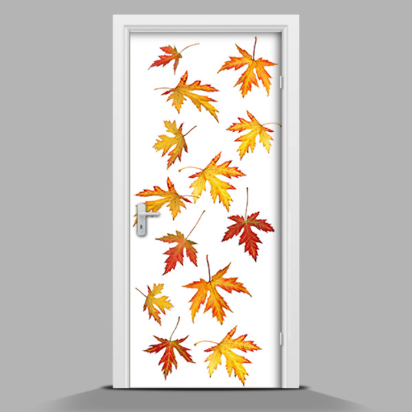 Adesivo per porta Foglie autunnali