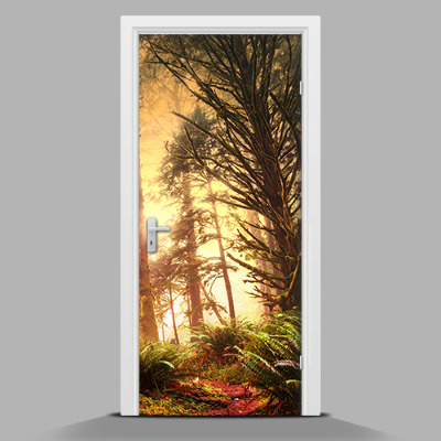 Adesivo per porta Foresta Incantata