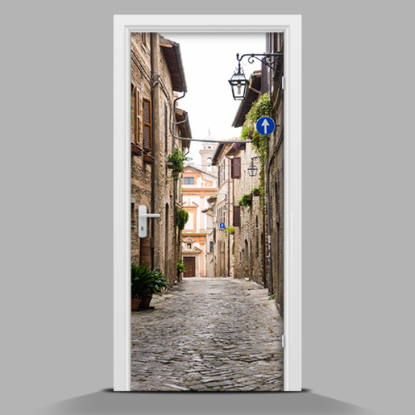 Adesivo per porta interna Via della Città Vecchia