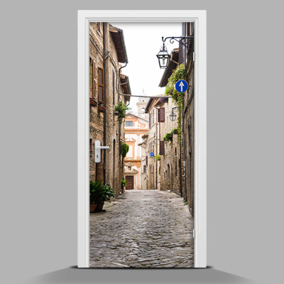 Adesivo per porta interna Via della Città Vecchia