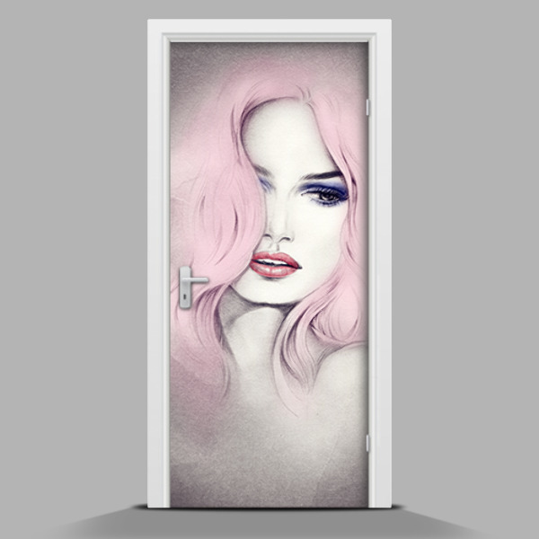 Adesivo per porta interna Bella donna