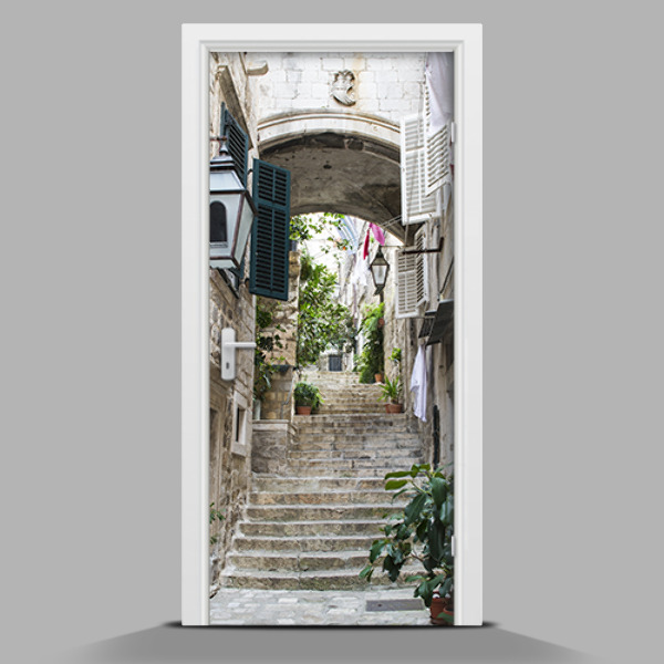 Sticker porta con scritto 