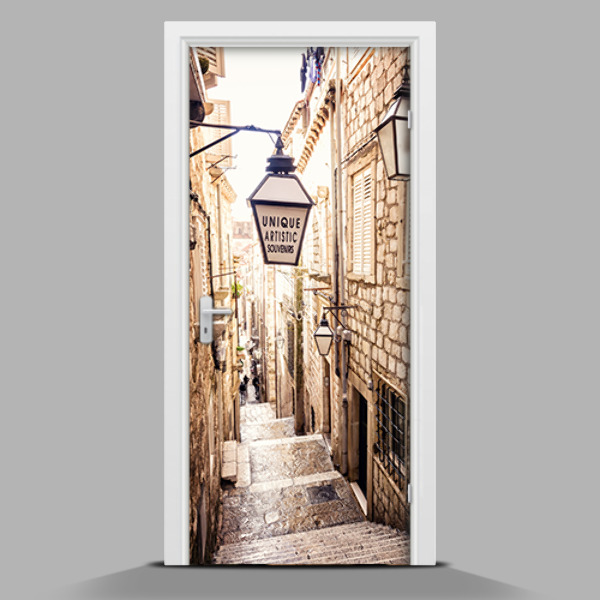 Adesivo per porta interna Via della Città Vecchia