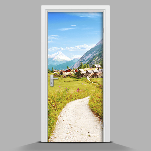 Sticker porta Paesaggio montano