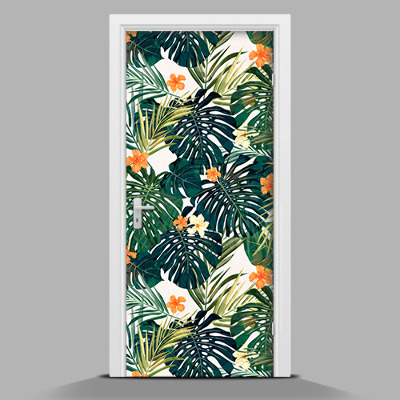 Adesivo per porta interna con motivo tropicale