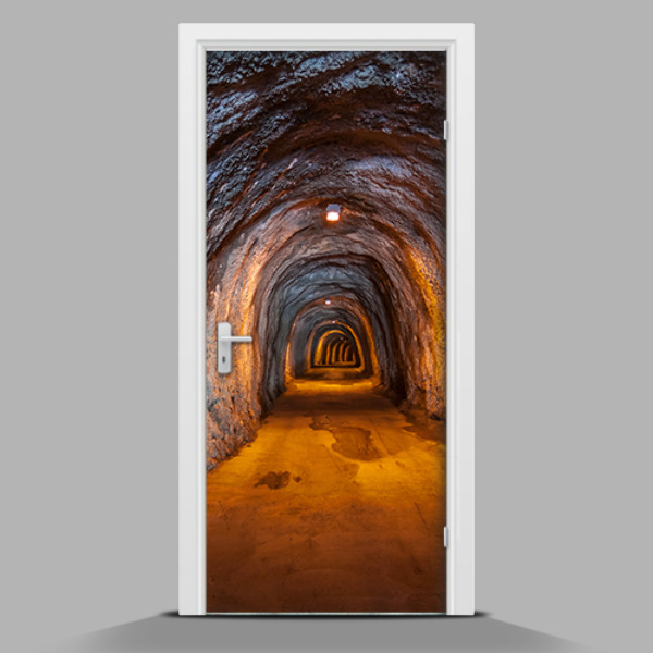 Adesivo per porta interna Nella miniera