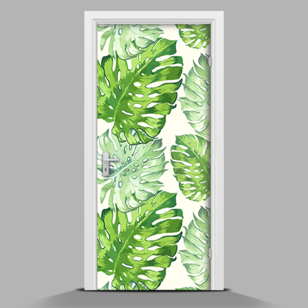 Sticker porta Foglie tropicali