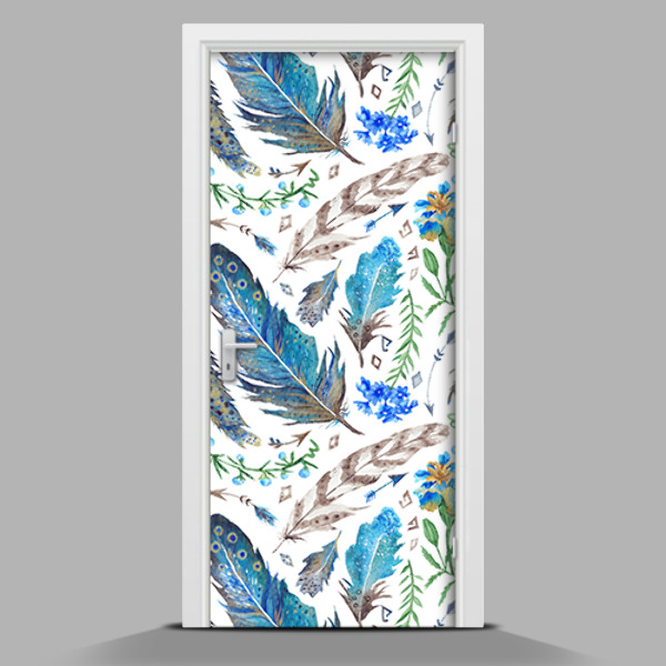 Sticker porta Piume colorate