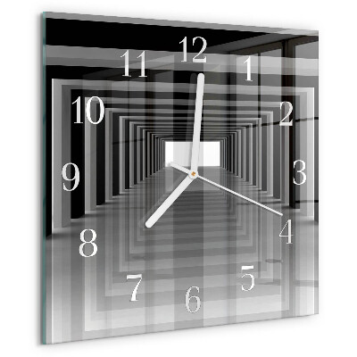 Orologio quadrato Tunnel 3D