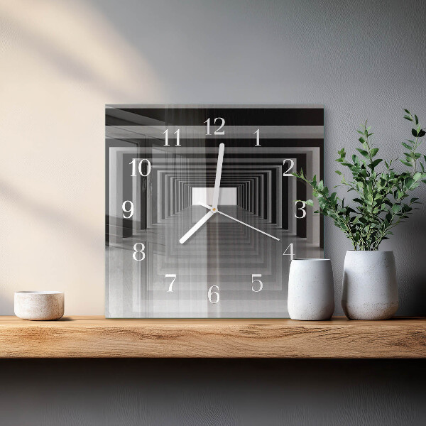Orologio quadrato Tunnel 3D