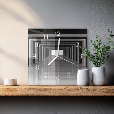 Orologio quadrato Tunnel 3D