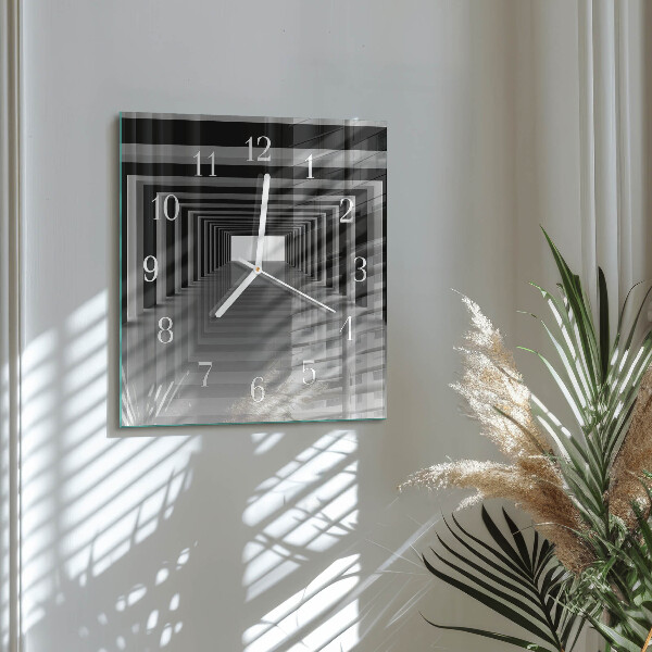 Orologio quadrato Tunnel 3D