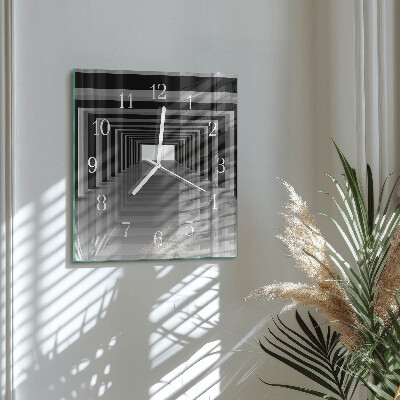 Orologio quadrato Tunnel 3D