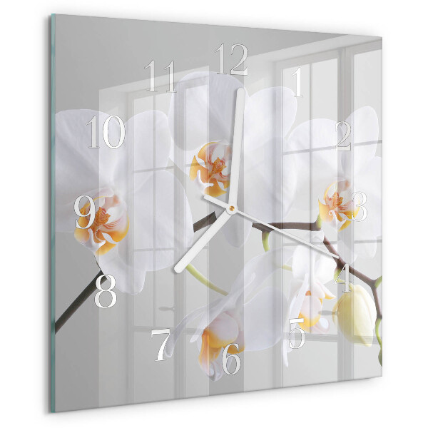 Orologio quadrato Orchidea