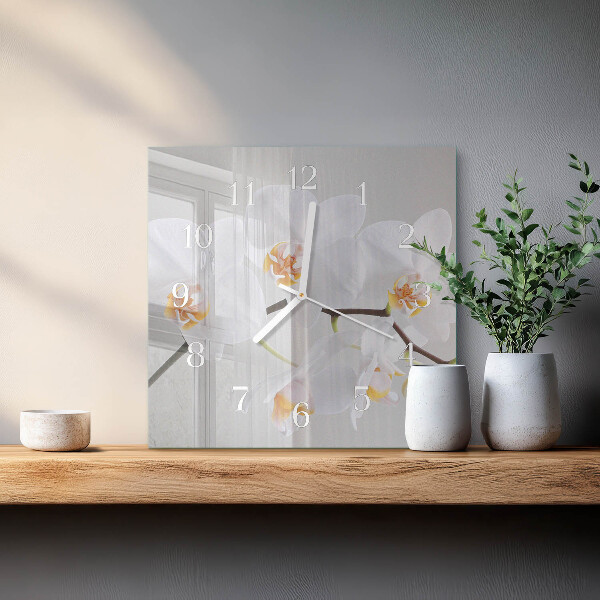 Orologio quadrato Orchidea