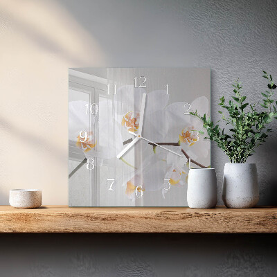 Orologio quadrato Orchidea