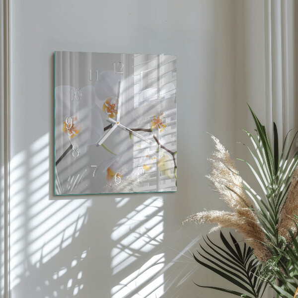 Orologio quadrato Orchidea