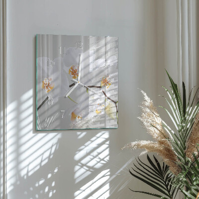 Orologio quadrato Orchidea