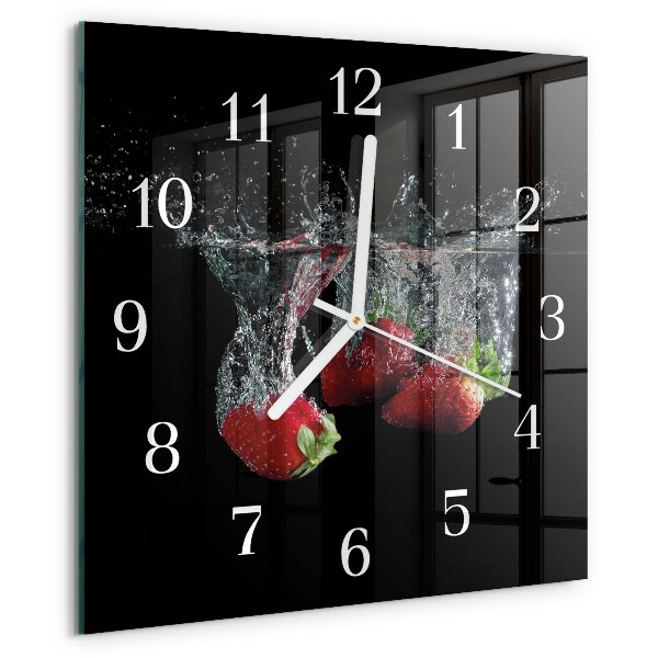 Orologio quadrato Fragole