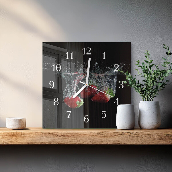 Orologio quadrato Fragole