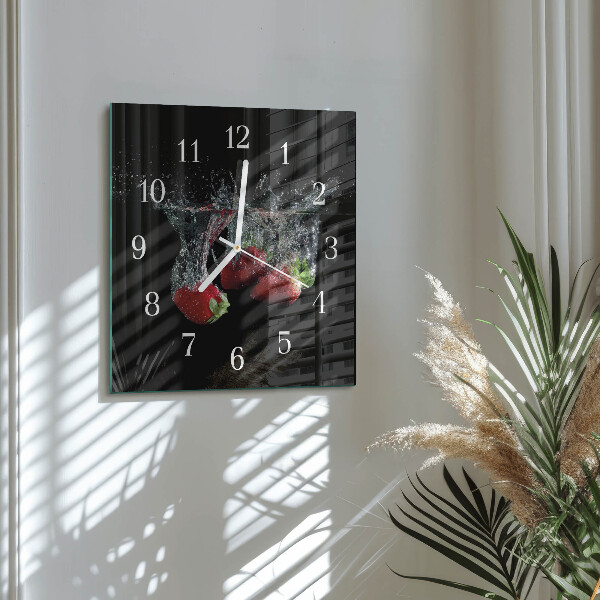 Orologio quadrato Fragole
