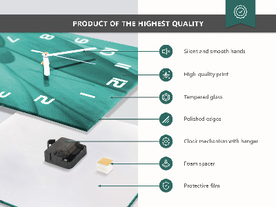 Orologio quadrato Fragole