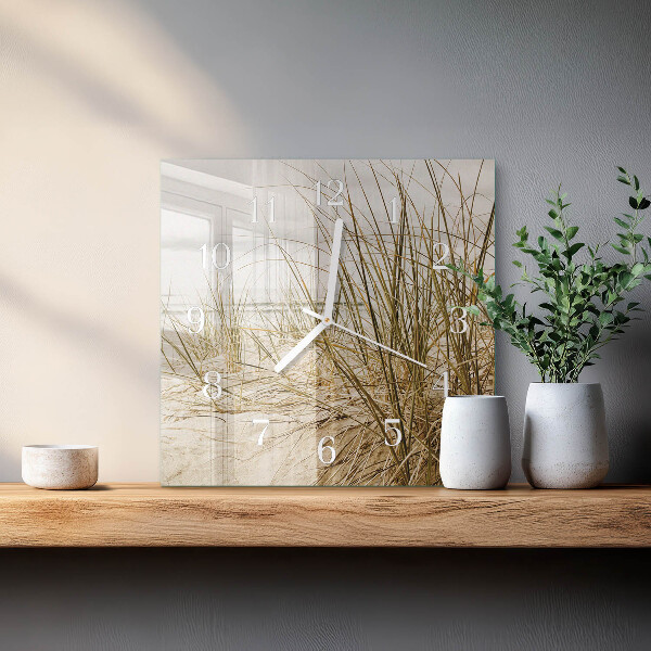 Orologio quadrato Erba da spiaggia