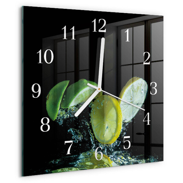 Orologio quadrato Limone e lime