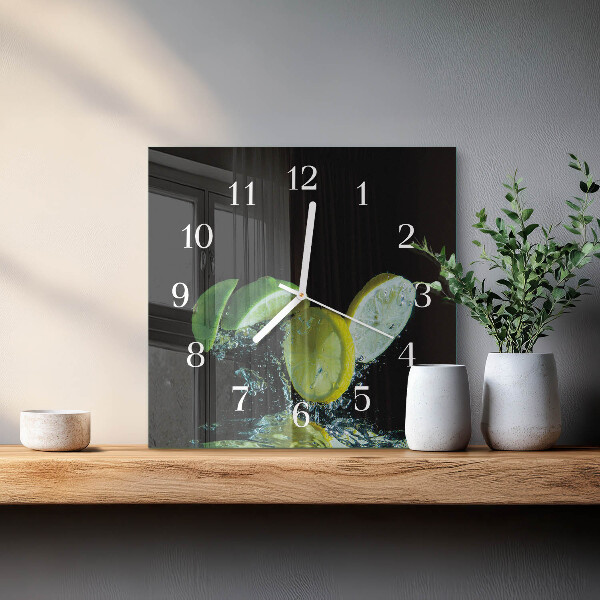Orologio quadrato Limone e lime