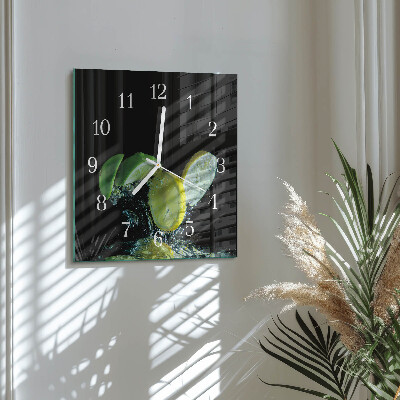 Orologio quadrato Limone e lime