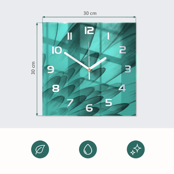 Orologio quadrato Foglie di palma